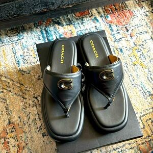 Sylvie Leather Sandals Black
